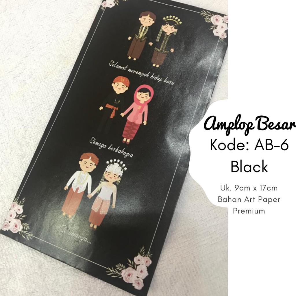 

Amplop Unik Pernikahan Kado Angpao Wedding Besar art paper Fancy AB-6