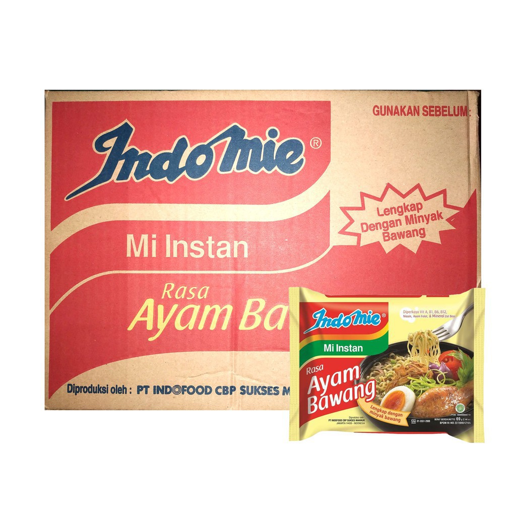 

Indomie Ayam Bawang / Indomie Kuah Rasa Ayam Bawang / Mie Instan Indomie Rasa Ayam Bawang dus