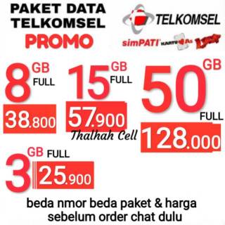 Hot Promo Paket Telkomsel 52gb 4gb 10gb 15gb Shopee Indonesia