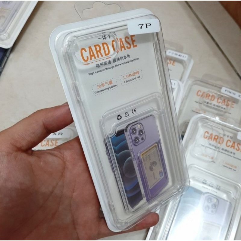 Iphone 6 6s soft case ultra clear slot kartu Premium
