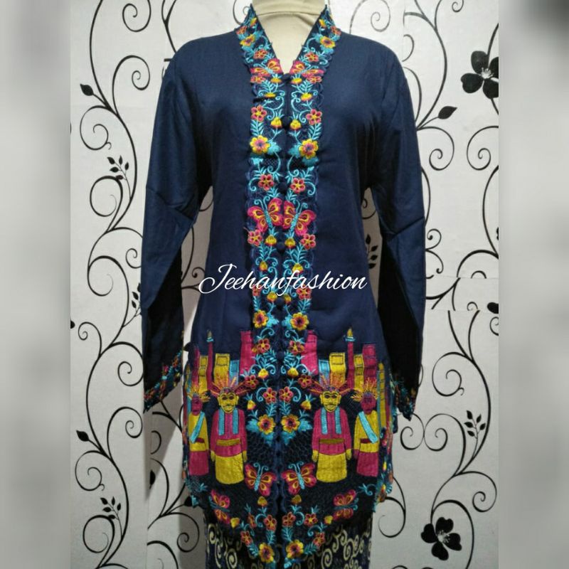 Baju kebaya Encim Modern / Baju Kebaya Bordir Ondel Ondel