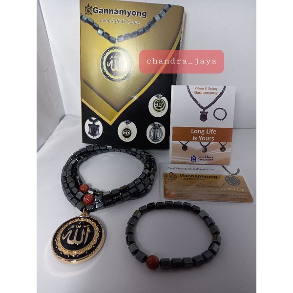 Kalung kesehatan tasbih new gannamyong bonus gelang kesehatan