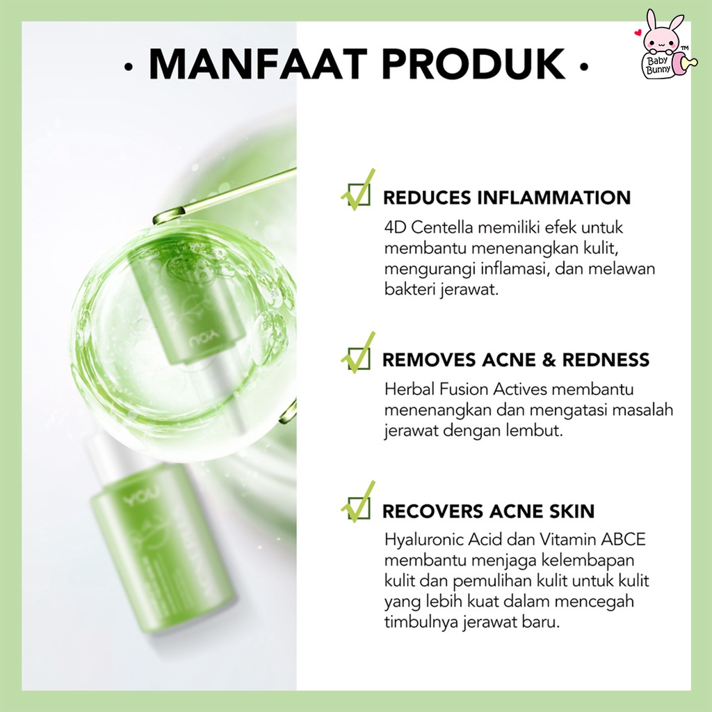 ❤ BELIA ❤ YOU Acne Plus Cica Herbs Derma Solution | ACNEPLUS Toner Spot Care Serum Moisturizer BPOM