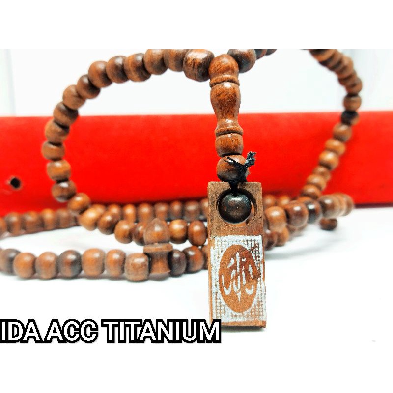 Kalung Tasbih pria wanita Buat zikir 99butir asli Model bahan kayu stigi, kayu bahar, kayu kaoukah