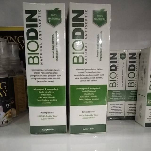 biodin spray 100 ml - obat jamur scabies demodectic luka borok for cat &amp; dod