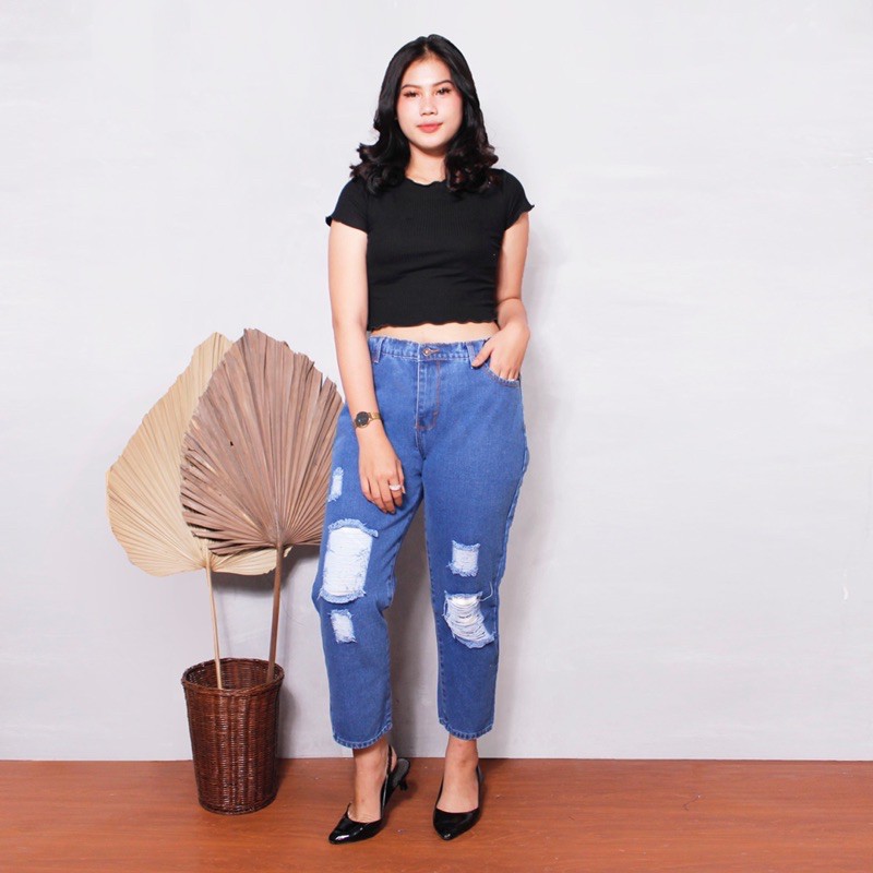 BOYFRIEND SOBEK LAPIS JEANS MEDIUM / BOYFRIEND DIVARY / BOYFRIEND JUMBO SOBEK / BOYFRIEND RIPPED