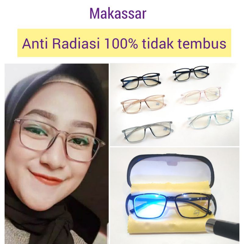 Kacamata Anti Radiasi 100% Sticker Anti Blueray Frame Kotak