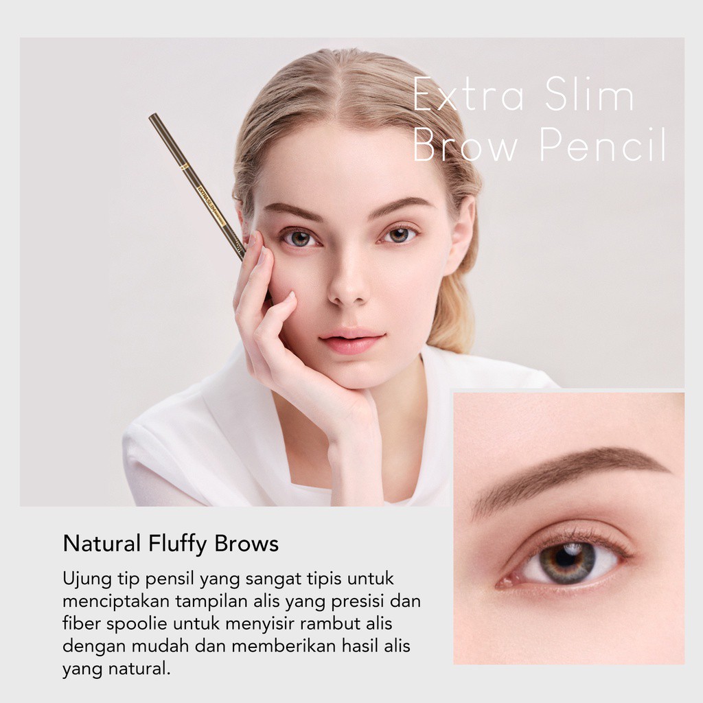 YOU Extra Slim Eyebrow Pencil [Tahan Air | High Pigment| Long Lasting|Waterproof] | Pensil Alis Tahan Air