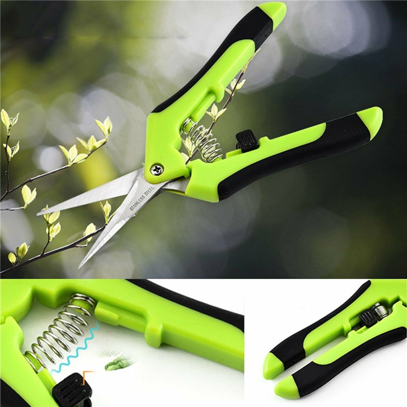 Portable Garden Stainless Pruning Shears Fruit Picking Scissors Household Potted Trim Branches Small Gardening Tools