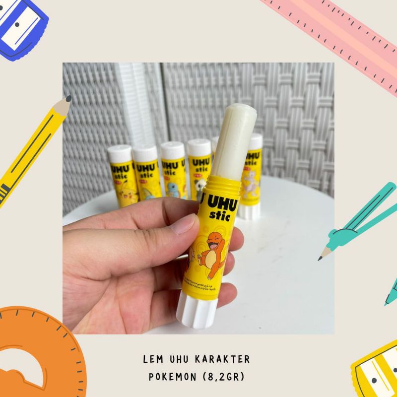 Lem Stick Uhu Pikachu Kecil Lem Stick Glue Puter Pokemon Lem Uhu 8,2 Gr