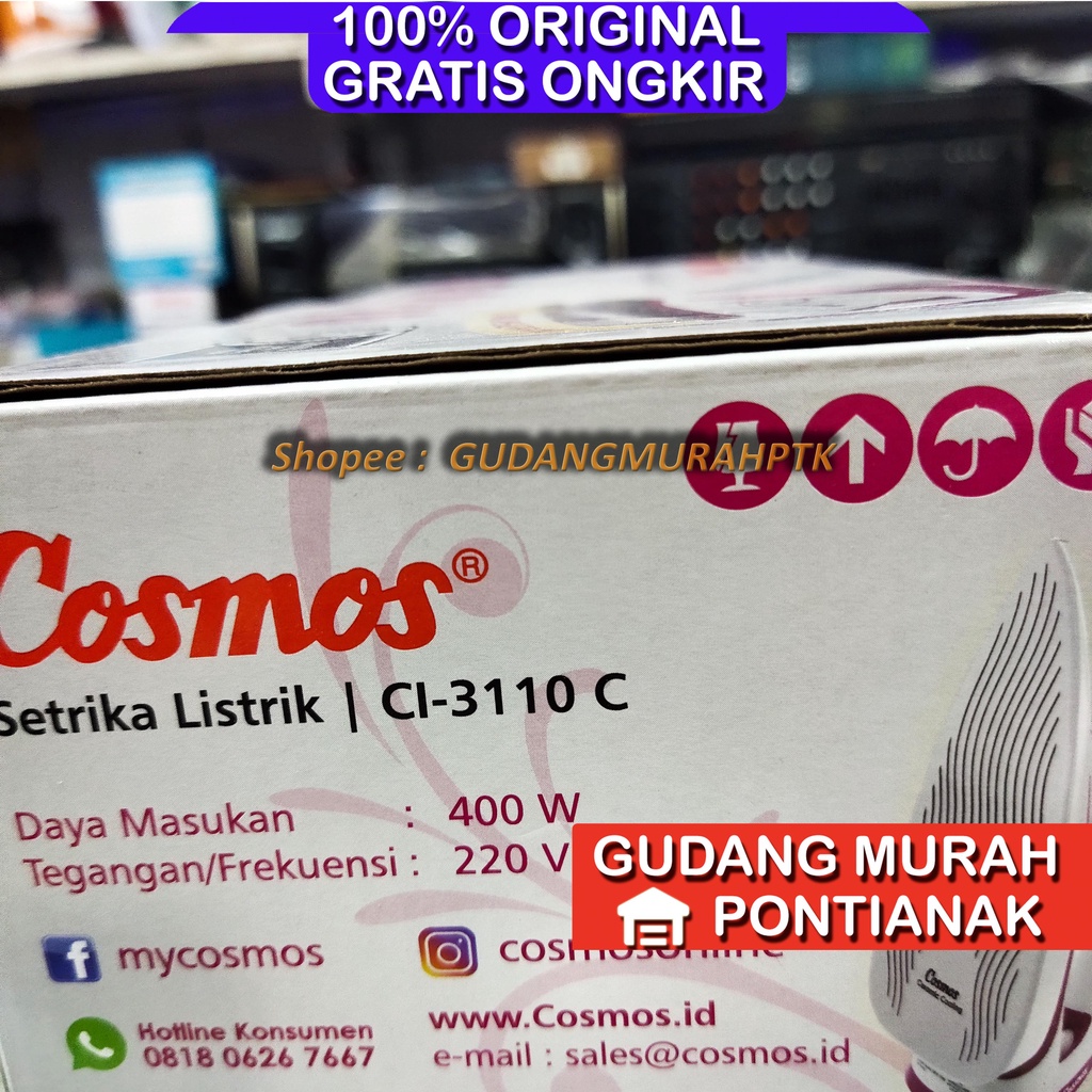 Setrika Cosmos CI-3110C Berlapis Keramik Anti Lengket