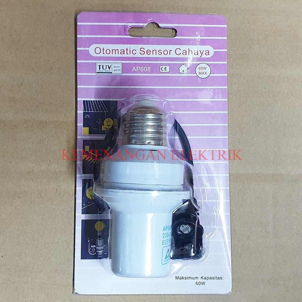 FITTING LAMPU SENSOR CAHAYA OTOMATIS E27 TUV / AUTOMATIC UNTUK SEMUA LAMPU E27