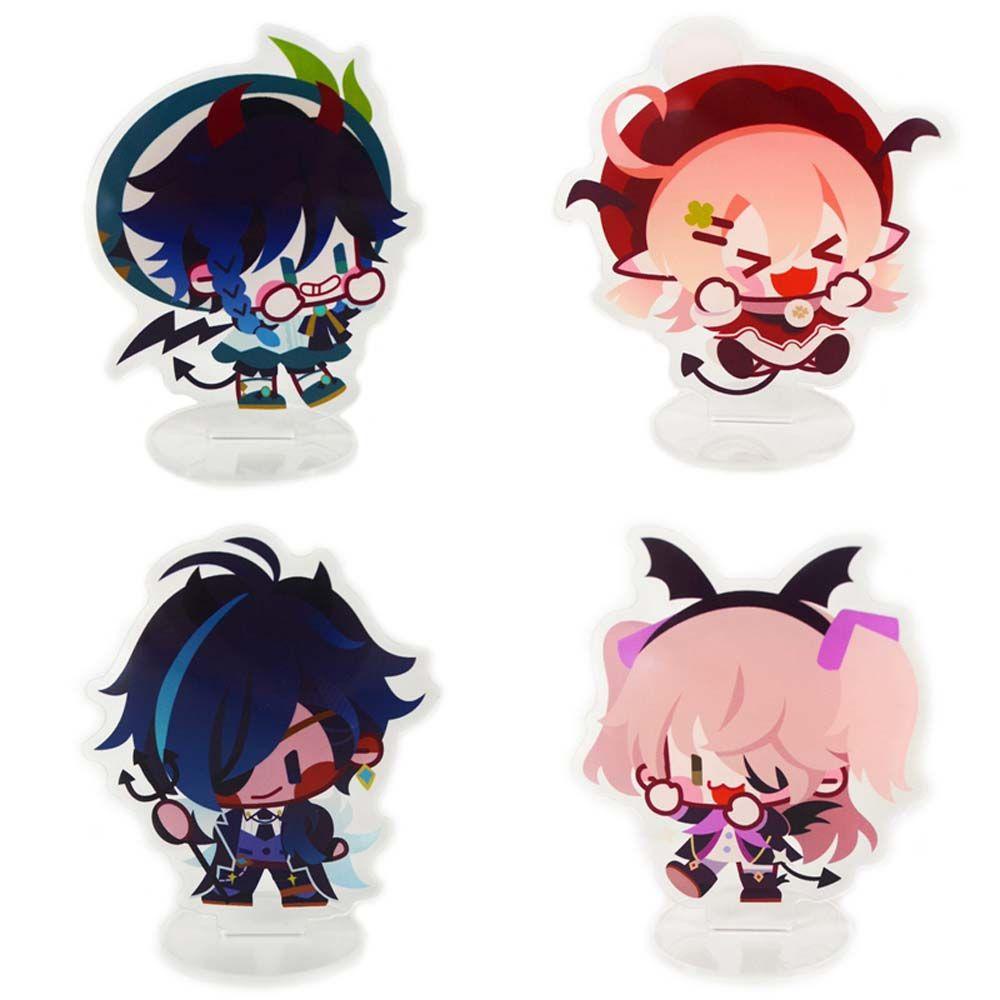 LANFY Genshin Impact Kartun Anime Fans Hadiah Klee Dekorasi Mainan Koleksi Model Venti Figure Model Plat