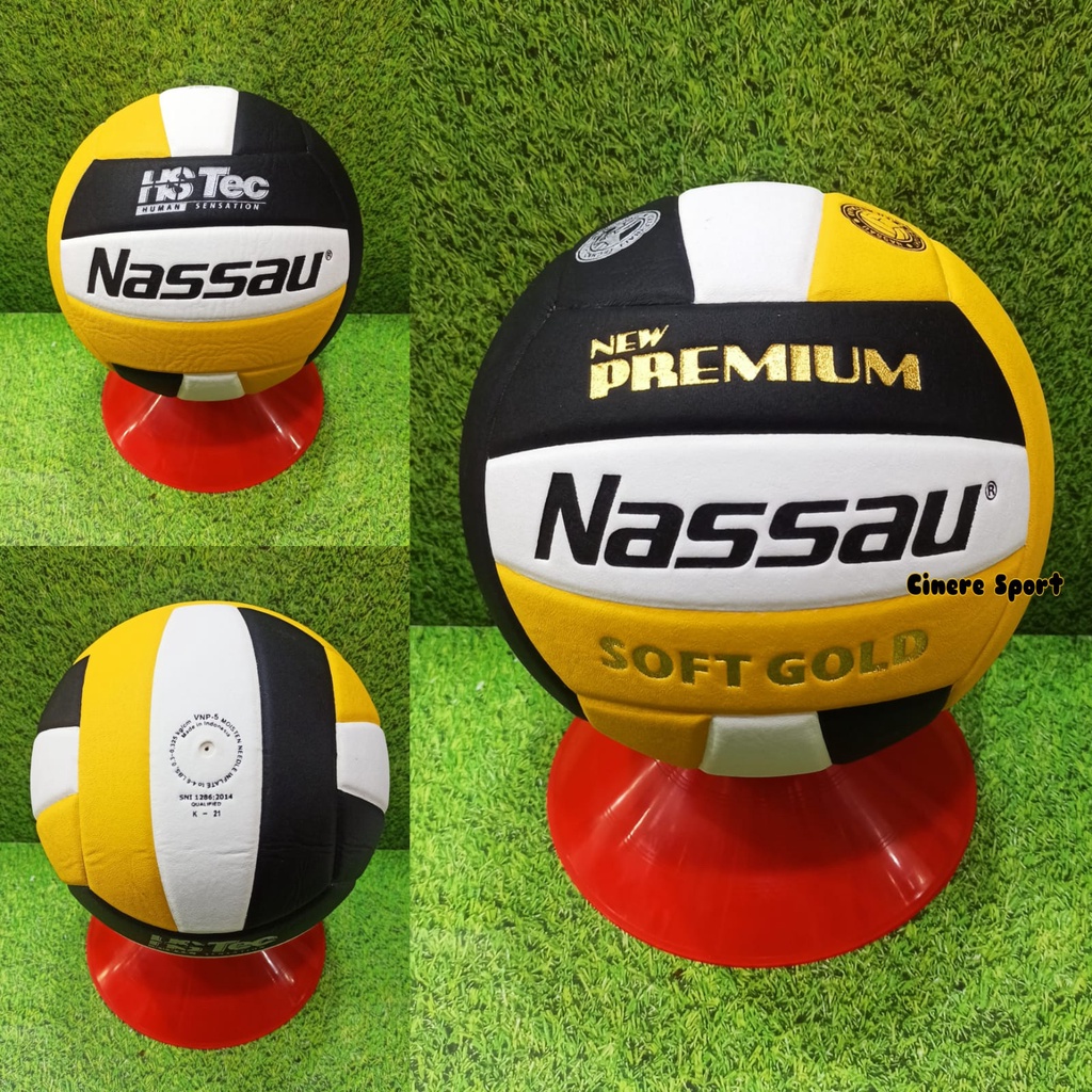 Bola Voli Nassau Premium Soft Gold Volly Original