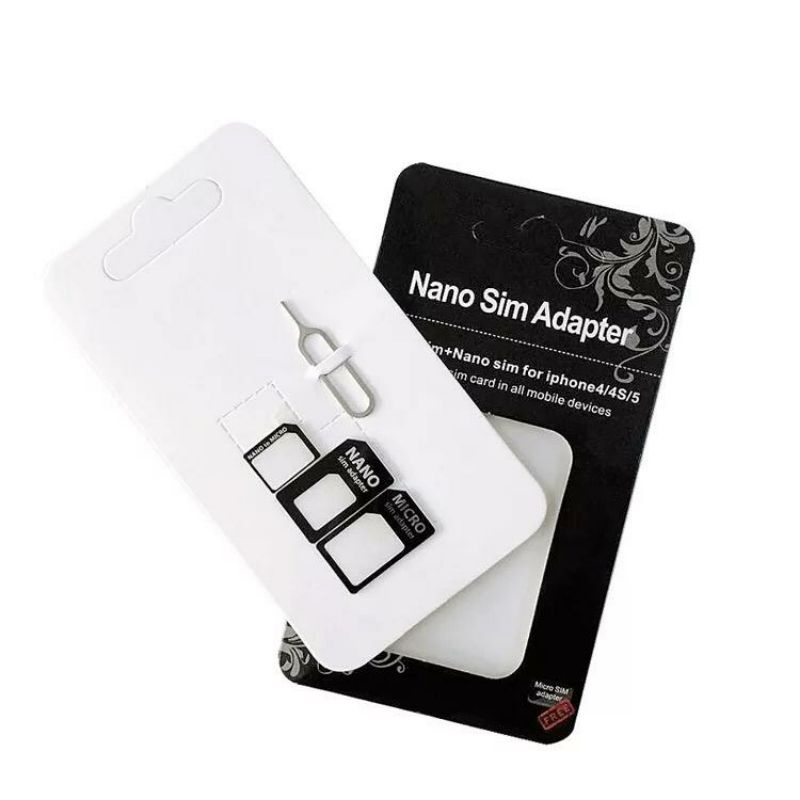 Adapter Sim Card/ Adapter Kartu Sim Nano Micro/ Adapter 4in1 Conver