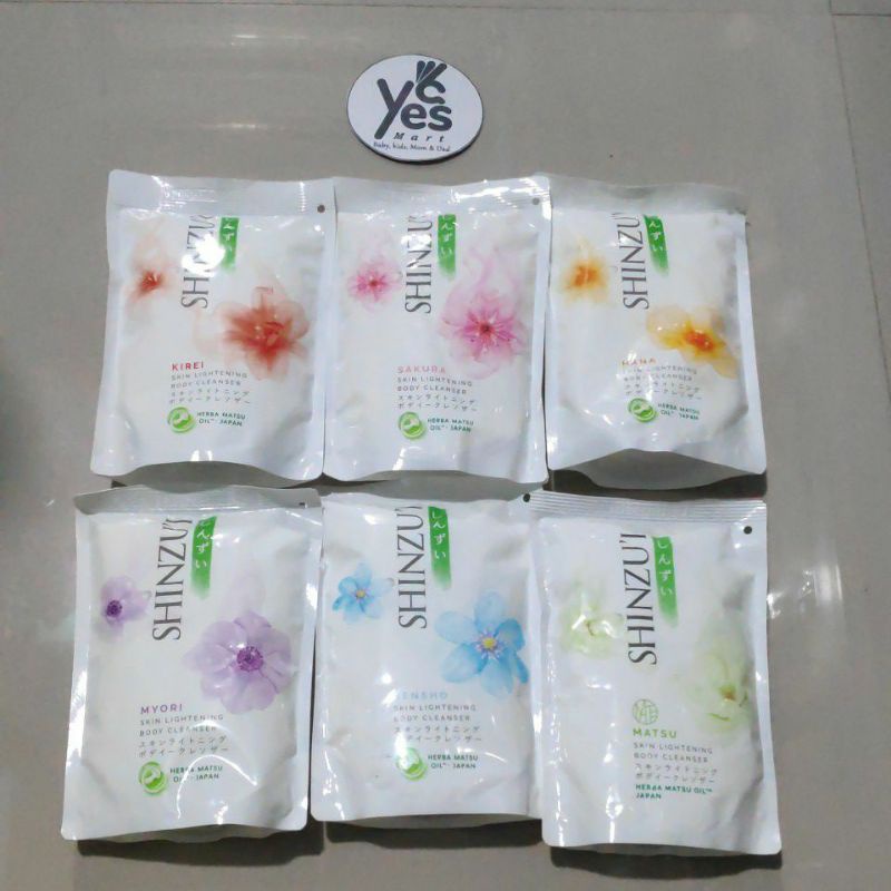 Shinzui Sabun Mandi cair 420ml sinzui soap zinsui 420 ml Matsu Hijau Kirei Merah Hana Kuning Kensho Biru Myori Ungu Sakura Pink