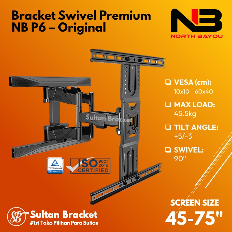 North Bayou NB P6 Bracket TV 43 50 55 65 75 Inch Smart/Android LED TV