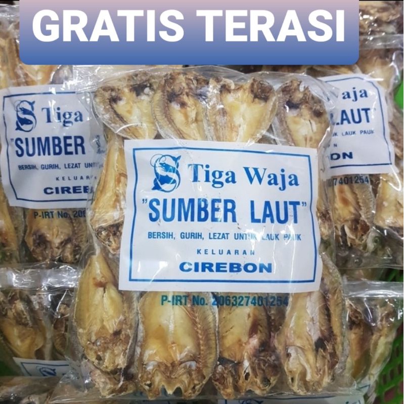 

IKAN TIGA WAJA SUPER 250 GRAM ENAK GRATIS TERASI khas Cirebon