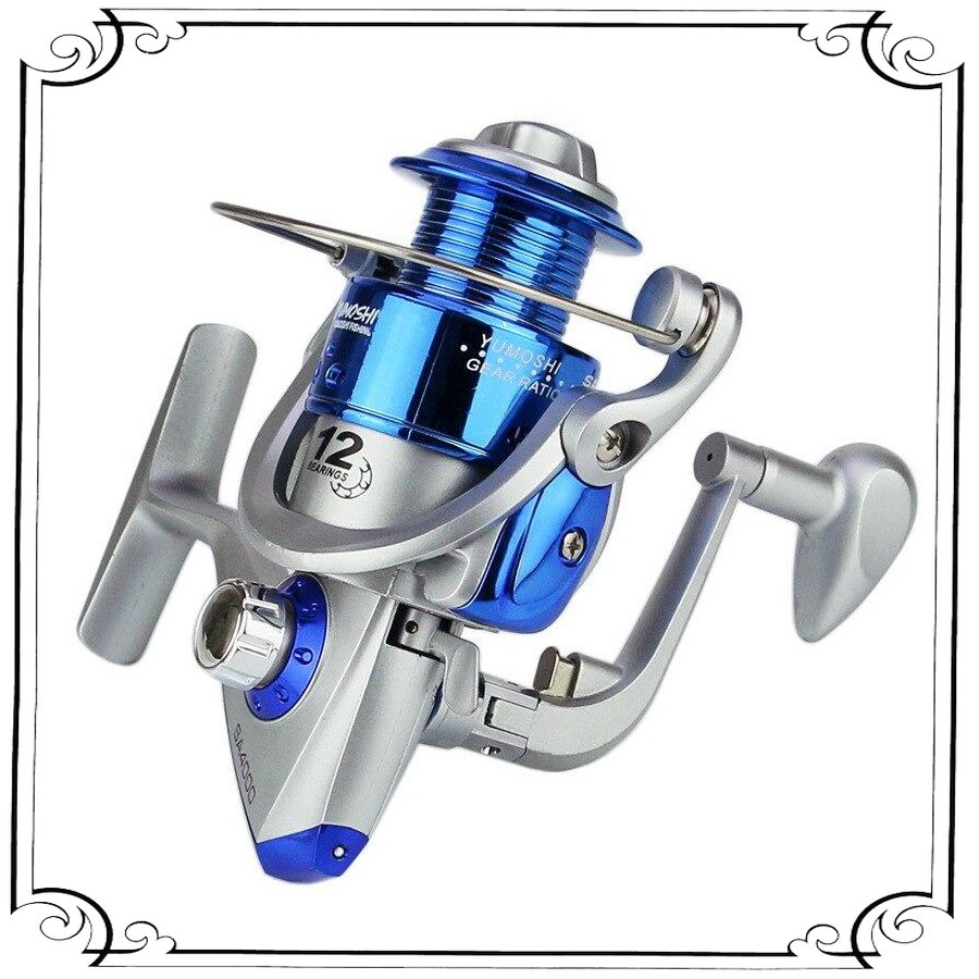 GS8 SA4000 Series Reel Pancing Fishing Reel 5.5:1 Gear Ratio YUMOSHI Silver Blue