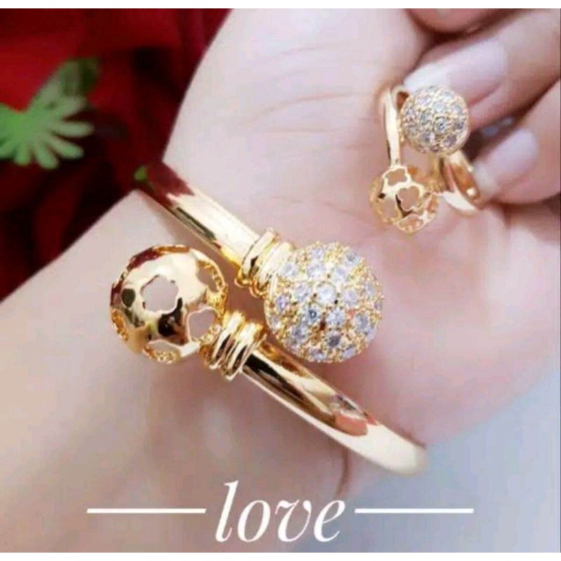 gelang tangan free cincin gelang tangan motif bola benggel Perhiasan wanita