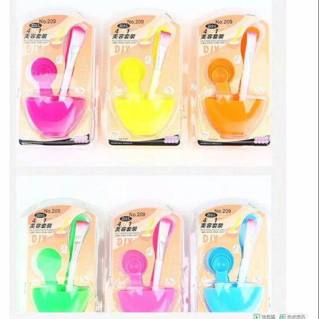 MANGKOK MASKER SET  MANGKUK MASKER 4in1 SPATULA