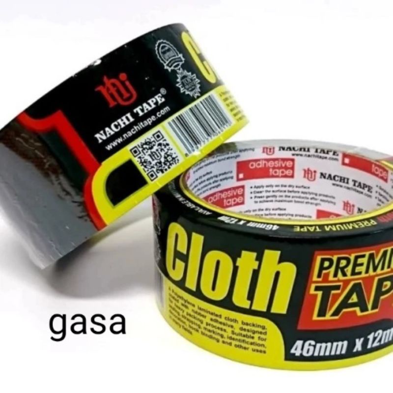 

Lakban Kain Hitam Nachi Cloth Tape 46 mm / 2 Inch x 12meter/ISOLASI HITAM