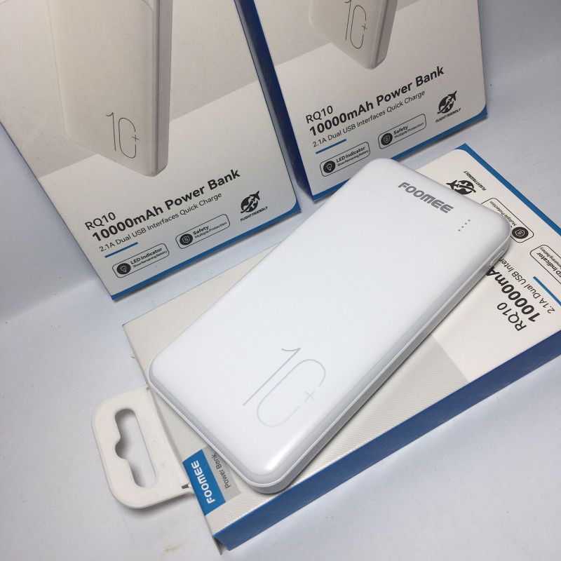 FOOMEE Powerbank RQ10 // FP107 10000mAh 2USB 2.1A Interfaces Quick Charge Original