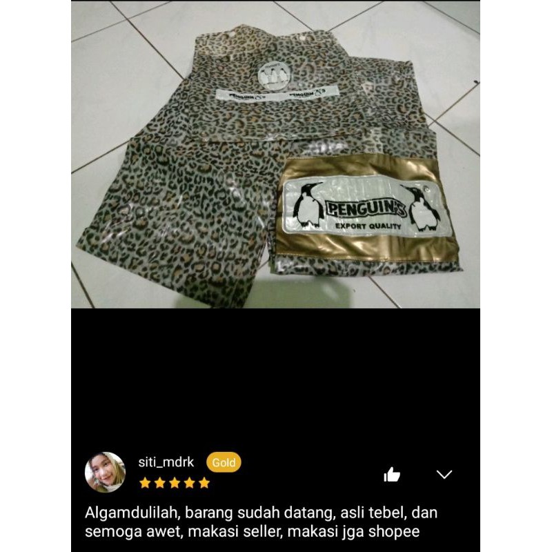 Jas Hujan Penguin Leopard Penguins Karet TERMURAH ORIGINAL / Raincoat Setelan Jaket Baju Celana Pria Wanita Dewasa Cewek Cowok Remaja Terlaris Terbaru Murah Berkualitas Mantel Harga Grosir