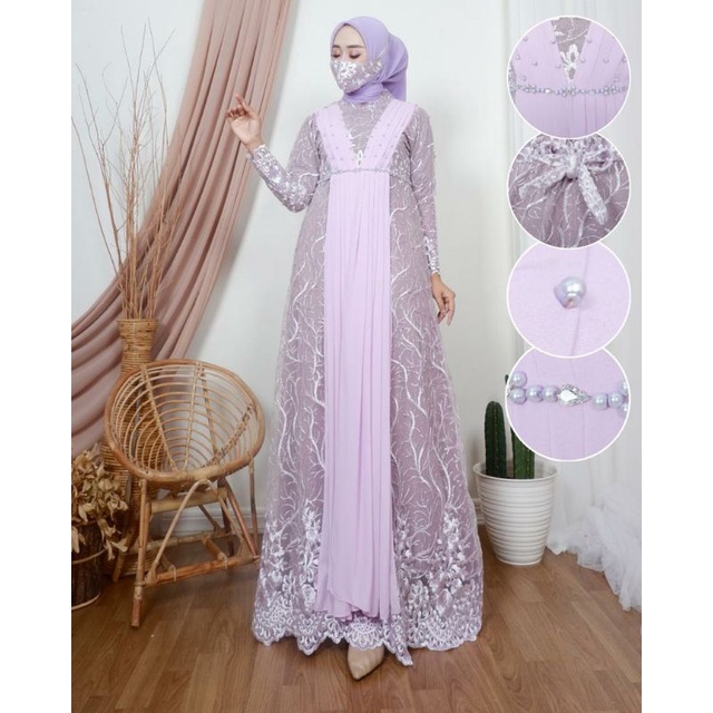 FASHION MUSLIM WANITA//KEBAYA PESTA KONDANGAN//GAMIS TULLE//GAMIS PRINCESS BY NJ MODE
