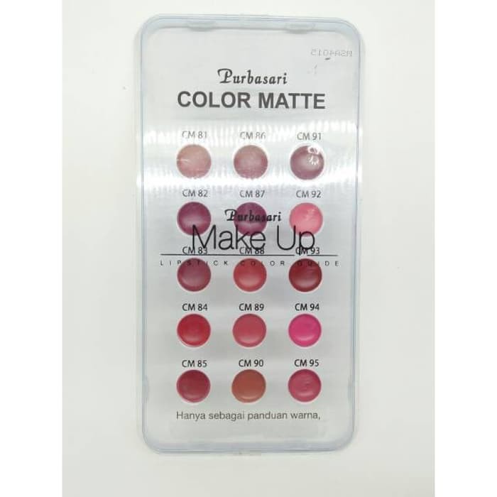 Tester Purbasari / Lipstik Collor Matte Purbasari 81-95 Murah