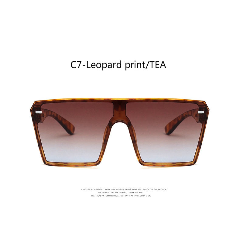 European and American one-piece large-frame square fashion personality all-match sunglasses