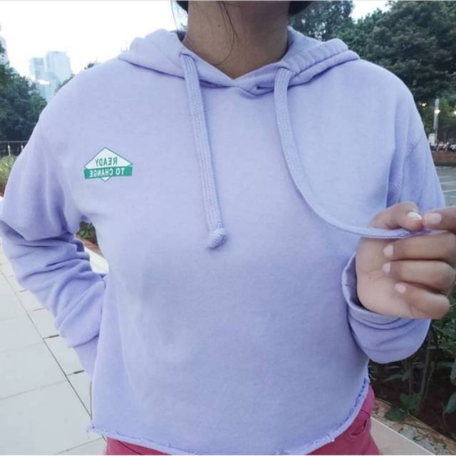 Hoodie crop bershka