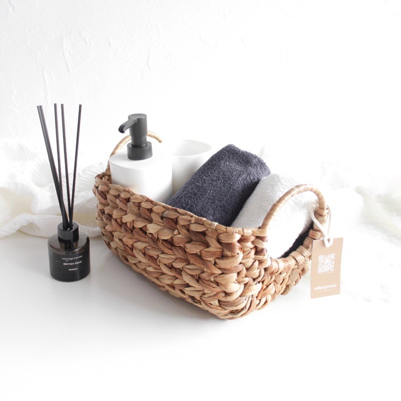 Alma Tray | Keranjang Anyaman | Tray Organizer Natural Home Decor | Tray Anyaman | dekorasi Rumah