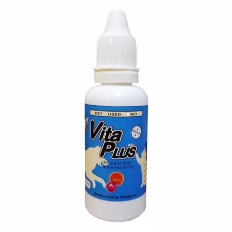 vitaplus 30 ml vitamin nafsu makan kucing dan anjing - multivitamin vita plus 30 ml