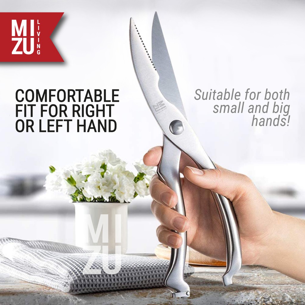 MIZU HONEHASAMI Meat Bone Fish Cutting Scissors Gunting Dapur Pemotong Tulang Daging Stainless Steel