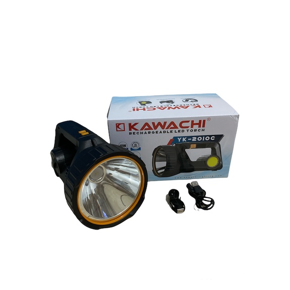 Kawachi Senter LED Super Terang 2in1 YK-2010C + Light SMD 10 LED LAMPU PUTIH 1500 Meter Rechargeable Tahan Hingga 16JAM