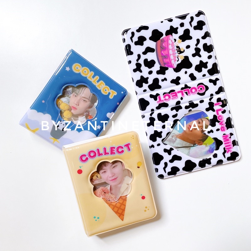 THENCE COLLECT BOOK VOL II UNOFFICIAL PHOTOCARD HOLDER COW ICE CREAM KOLBUK PC KOREA DOMPET KARTU