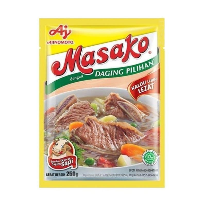 

Masako kaldu ayam / sapi kemasan 250 grm