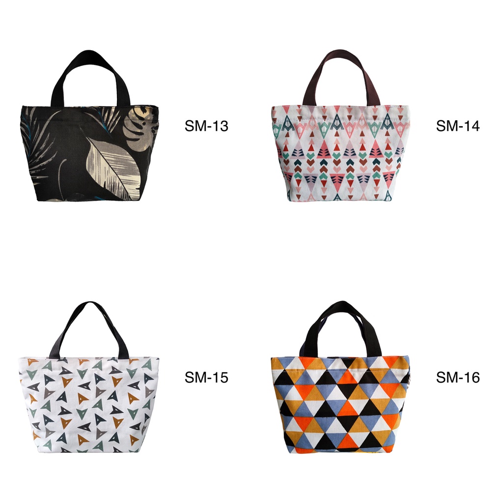 Tas Kanvas Mukena Tas Make Up 26x19x8cm Motif SM-13 Sampai SM-16