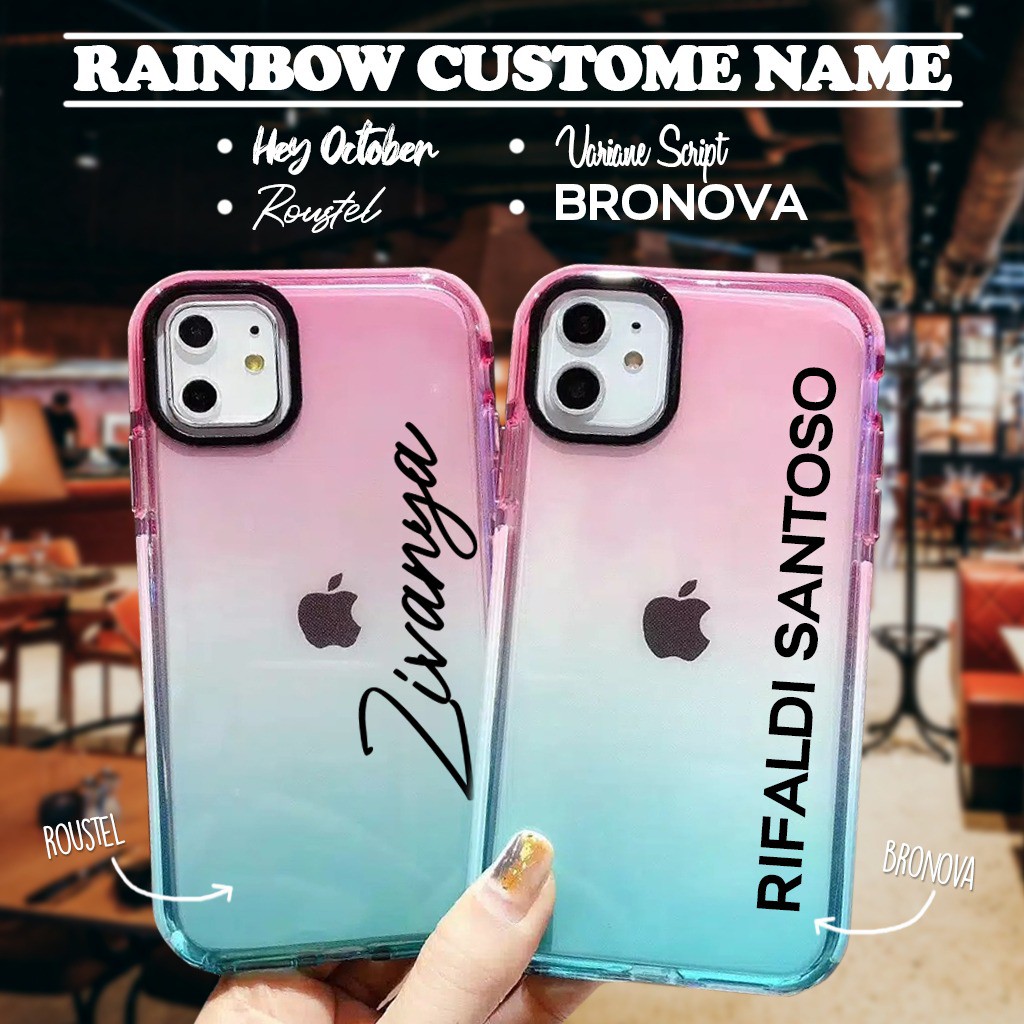 Custom Nama Rainbow case iphone 6 6s 7 8 6 plus 6s plus 7 plus 8 plus X Xs Xr Xs Max 11 Pro Max 12 pro max 13 pro max 13 pro