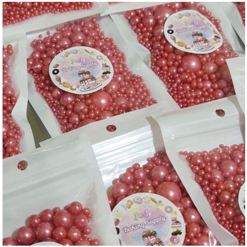 

mix bead sprinkle red trimit hiasan kue