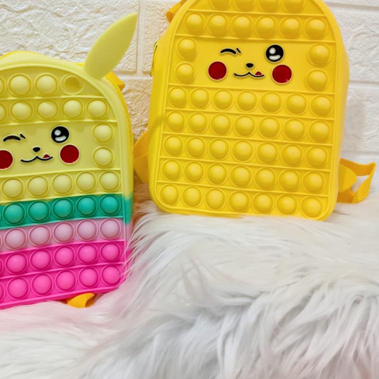 TAS RANSEL POP IT PIKACHU ANAK-ANAK