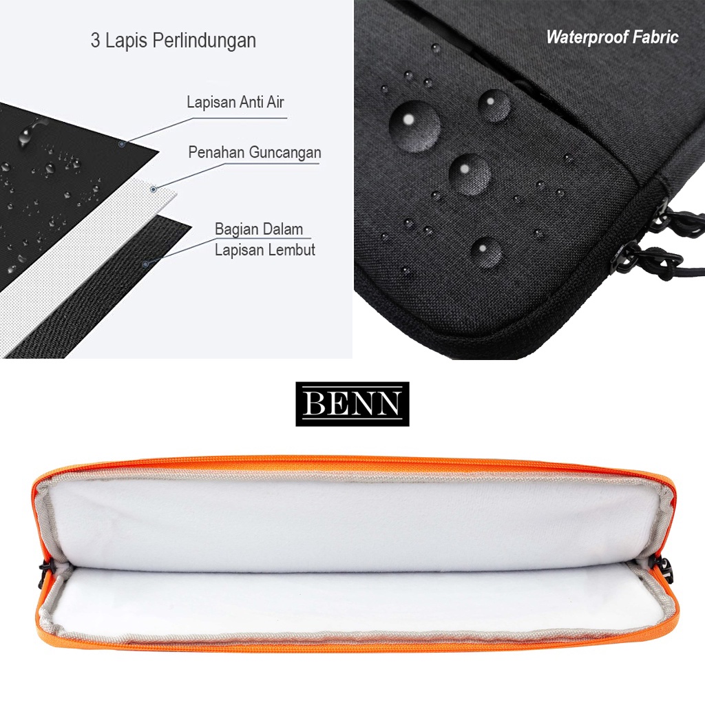 BENN - Sleeve Case / Laptop Sleeve / Softcase Macbook Air / Pro / Asus / Lenovo / MSI cherry Red-3