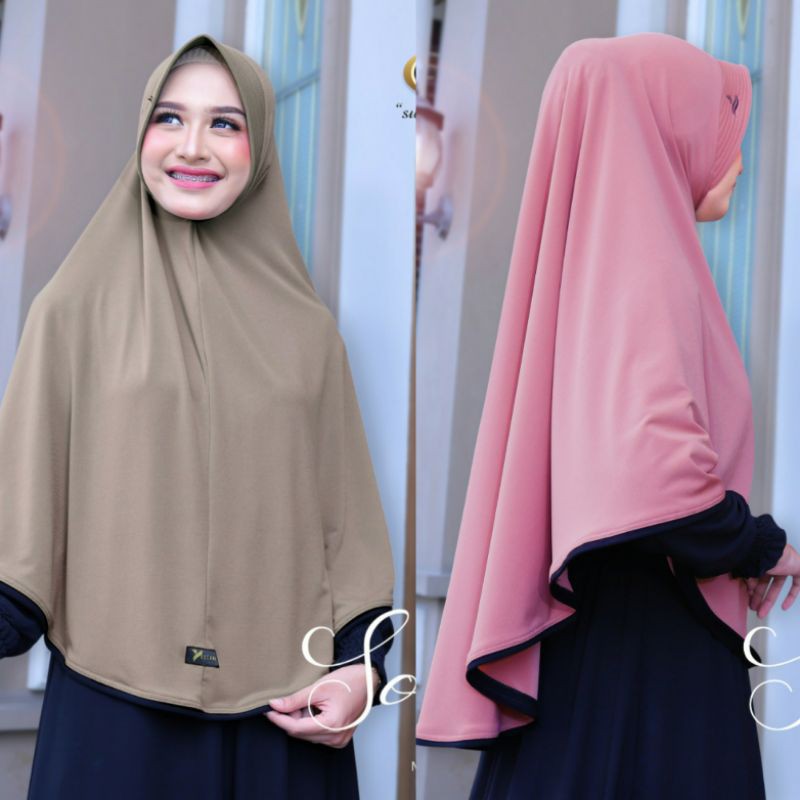 Bergo Sofia Hijab Yessana Pink Coffee Jilbab