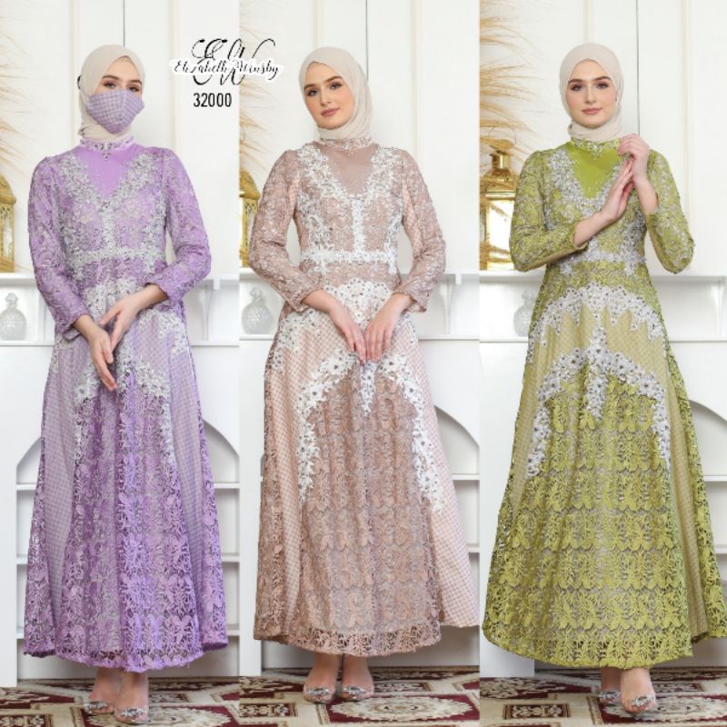 NEW ARRIVAL ELIZABETH WINSBY GAMIS MUSLIM FASHION GAMIS MUSLIM PESTA BAJU MUSLIM BRUKAT GAMIS PESTA 