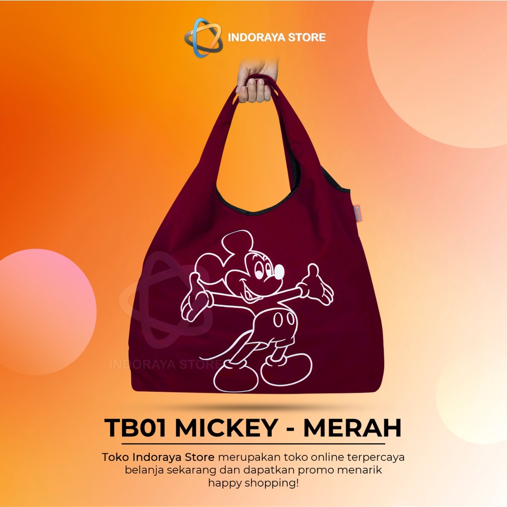 Tote bag model korea  tote bag wanita  tote bag bermotif  tote bag motif mickey  tote bag motif