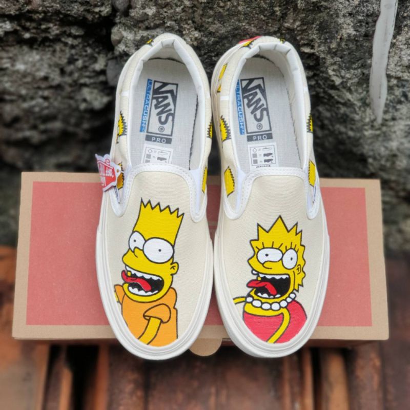 Sepatu Vans Slip On Slop. Vans The SimpSon Ukuran 36-43. Gratis Box. Grade Ori