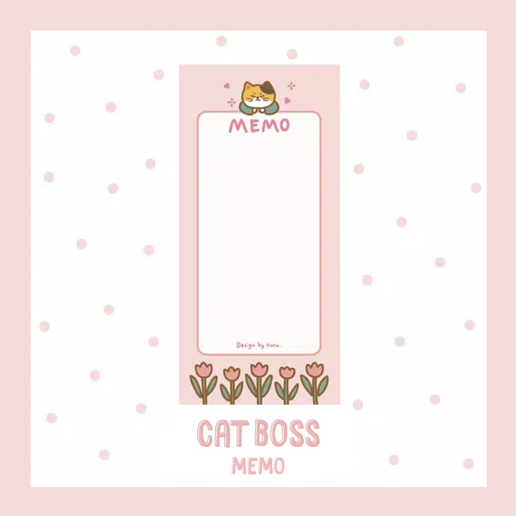 

Memo Pad Goals Series Cat Boss Memo | Notes 50 Lembar