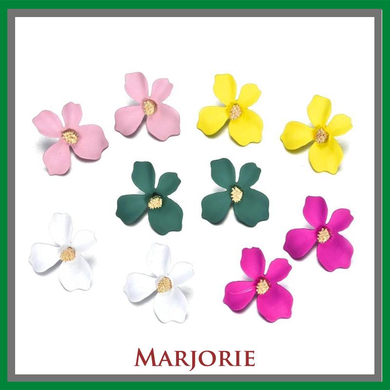 Anting Bunga Permen Warna Manis / Statement Earrings Candy Color Flower Sweet Ear Studs-MJD