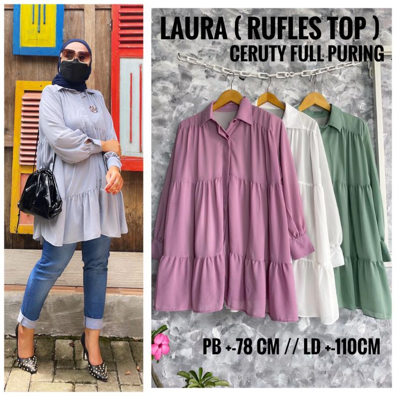 Jual Laura ( ruffles top ) | Shopee Indonesia